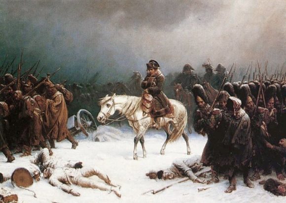 ロシアのモスクワに遠征したナポレオン