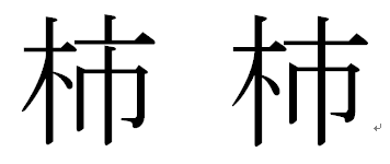 柿 似 てる 漢字