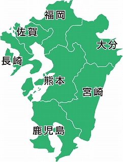 九州の地図（熊本）