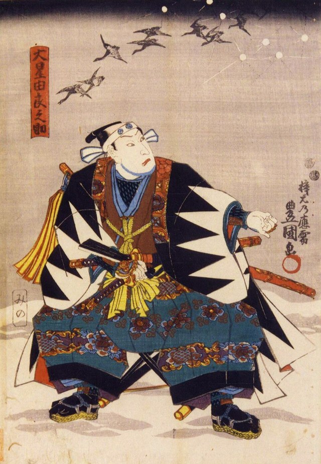 大星由良之助を演じる歌舞伎役者を描いた浮世絵